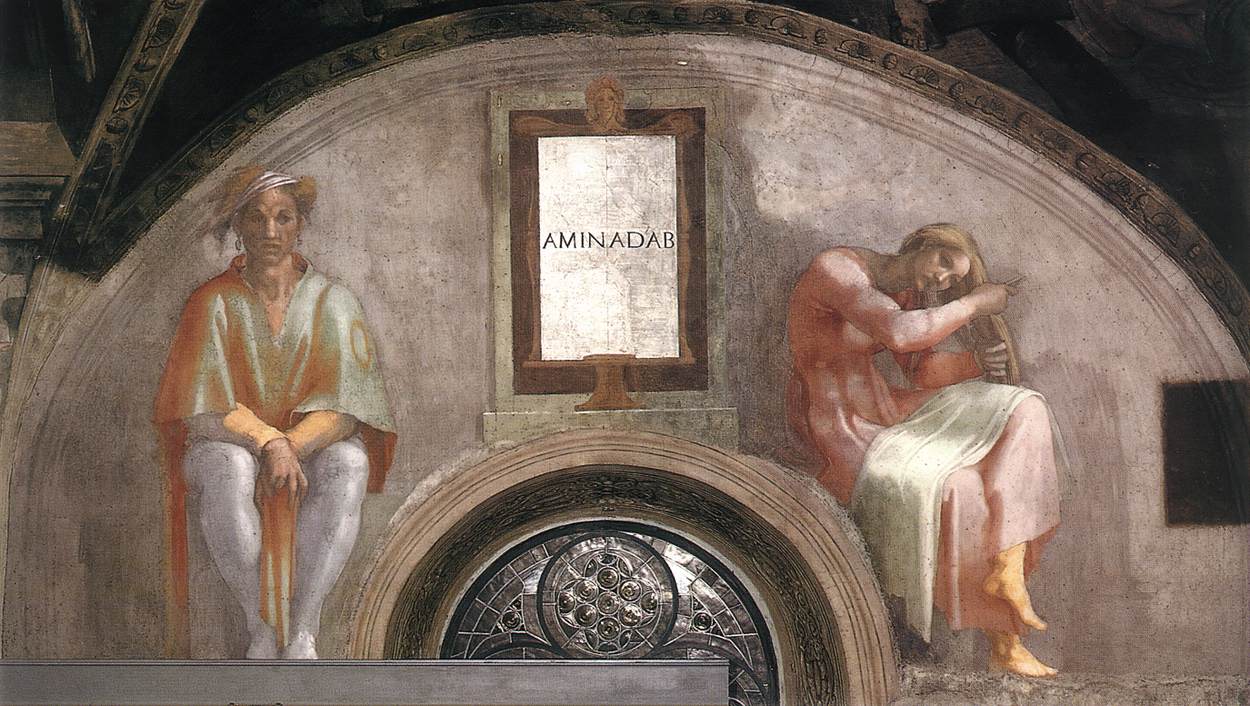 《基督的祖先：亚米拿达》米开朗基罗作品介绍及画作含义/创作背景