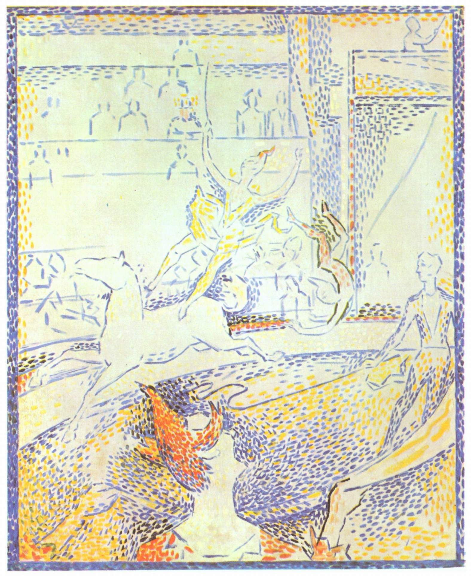 《关于马戏团的习作》乔治·修拉作品介绍及画作含义/创作背景